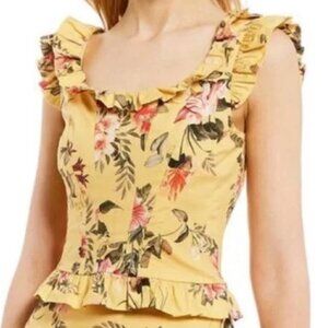 Antonio Melani Clara Ruffle Floral Corset Top Size 0
